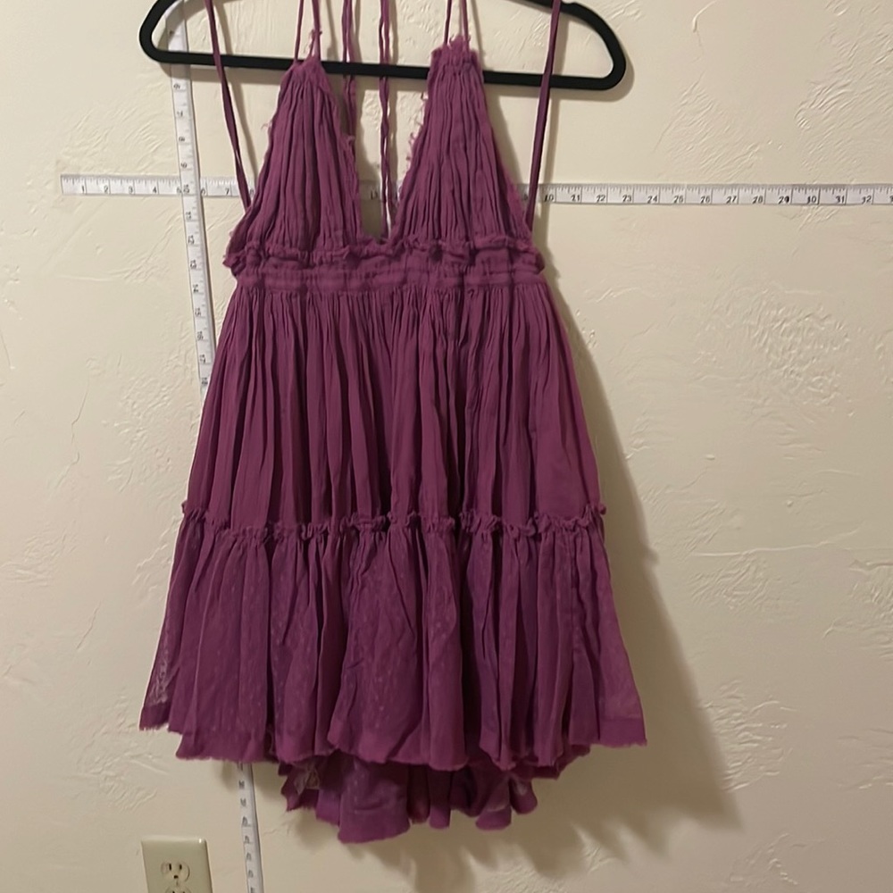 Free People 100 degree mini dress in fuchsia size S